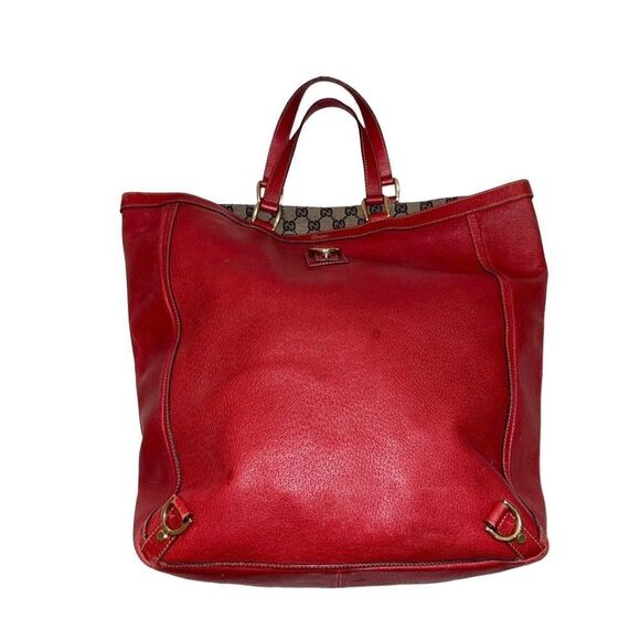 Gucci dark red d-ring large Abbey tote bag - Picture 11 of 16
